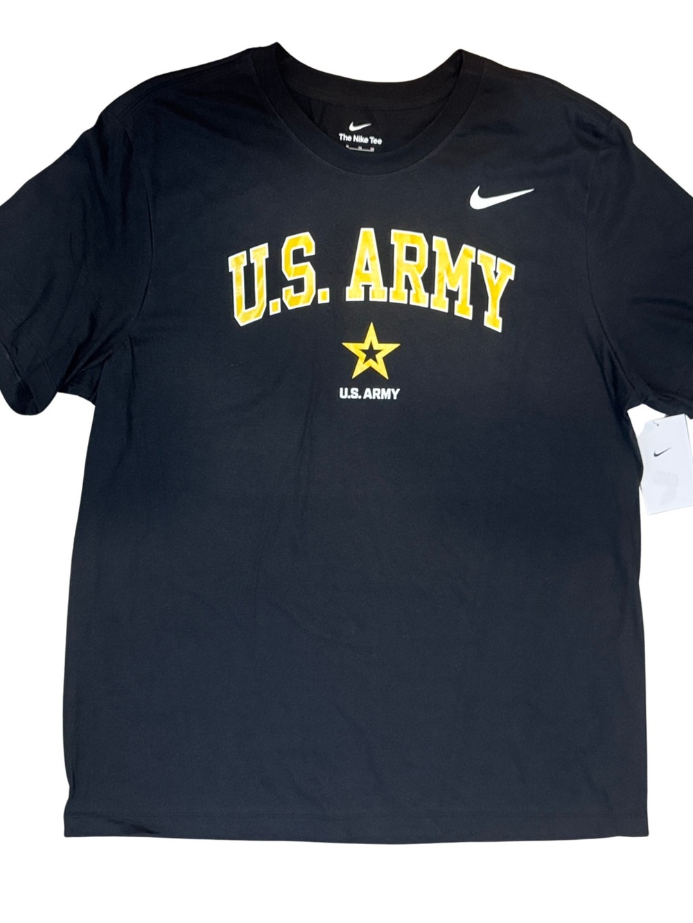 Nike Black Tee with Yellow U.S. Army Graphic